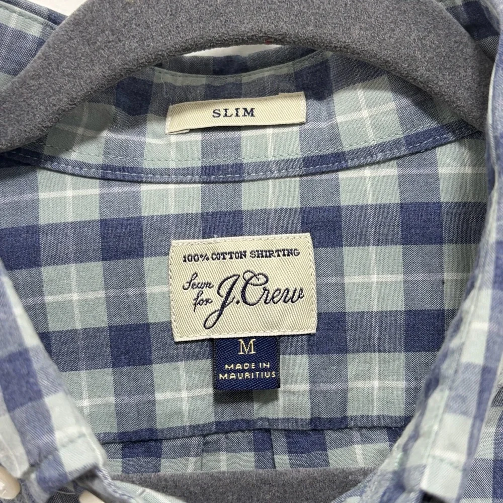 J. Crew Cotton Long Sleeve Plaid Button Down Shirts - 2 - Like New - Medium